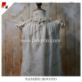 girl white embroidered collar pure cotton dress